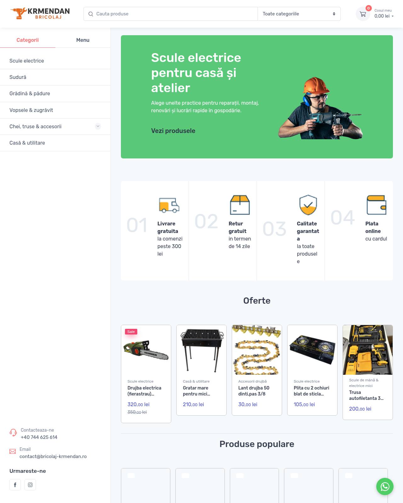 bricolaj-krmendan.ro — magazin online