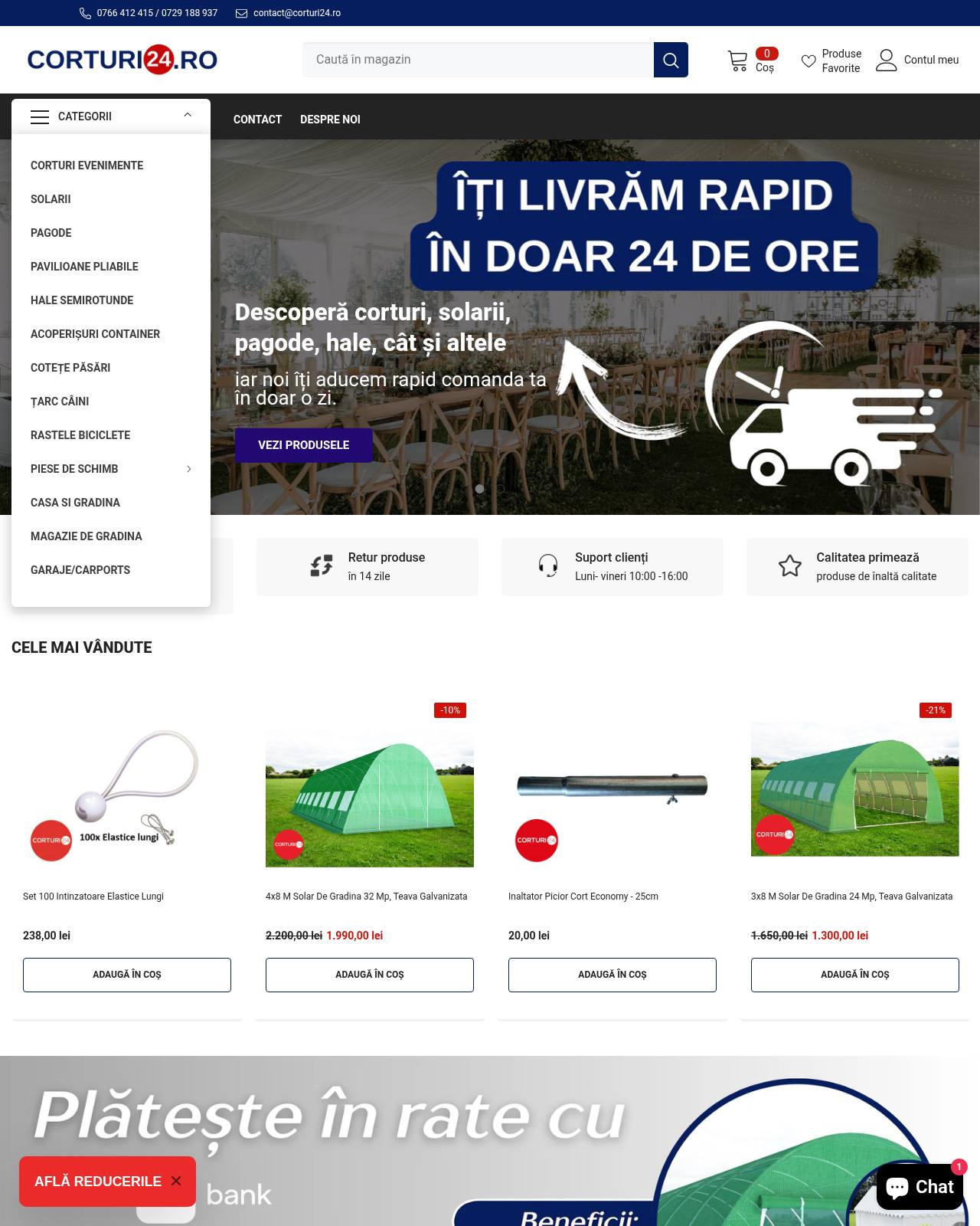 corturi24.ro — magazin online