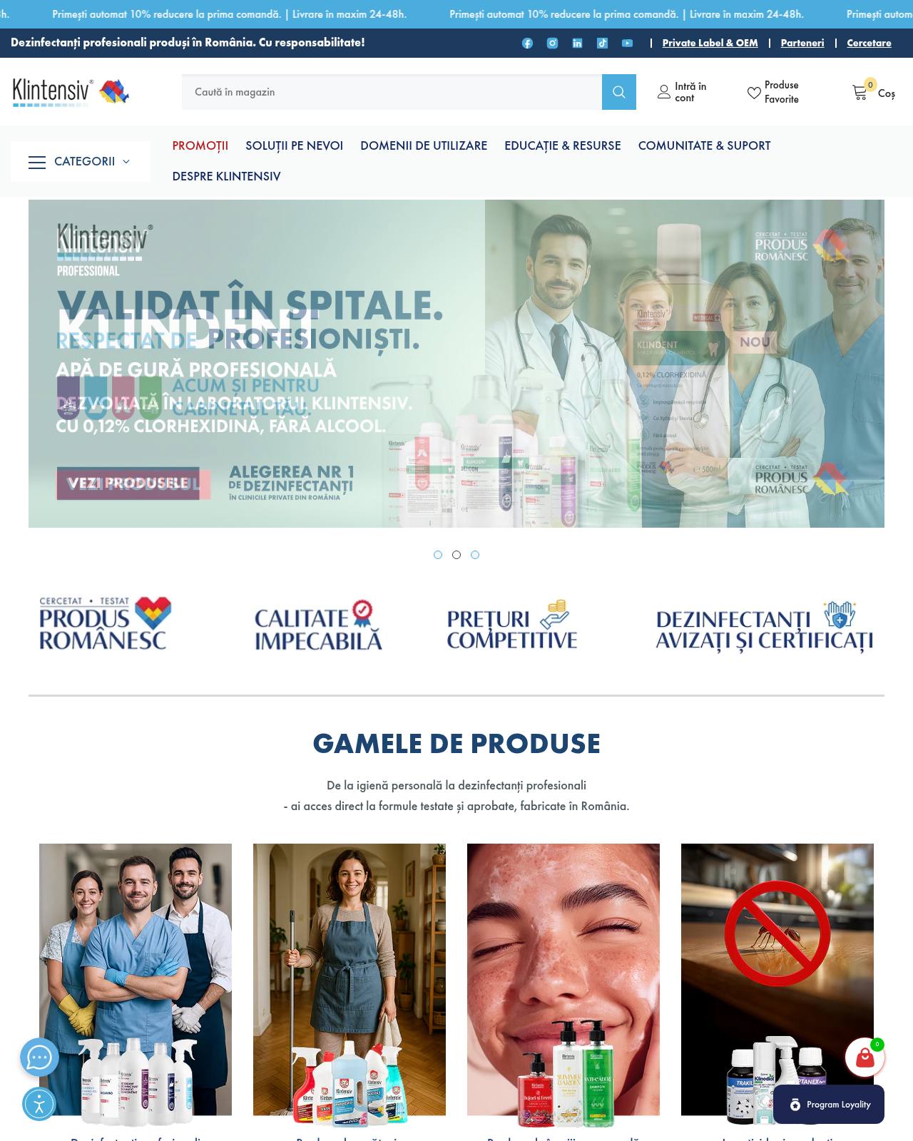 klintensiv.ro — magazin online