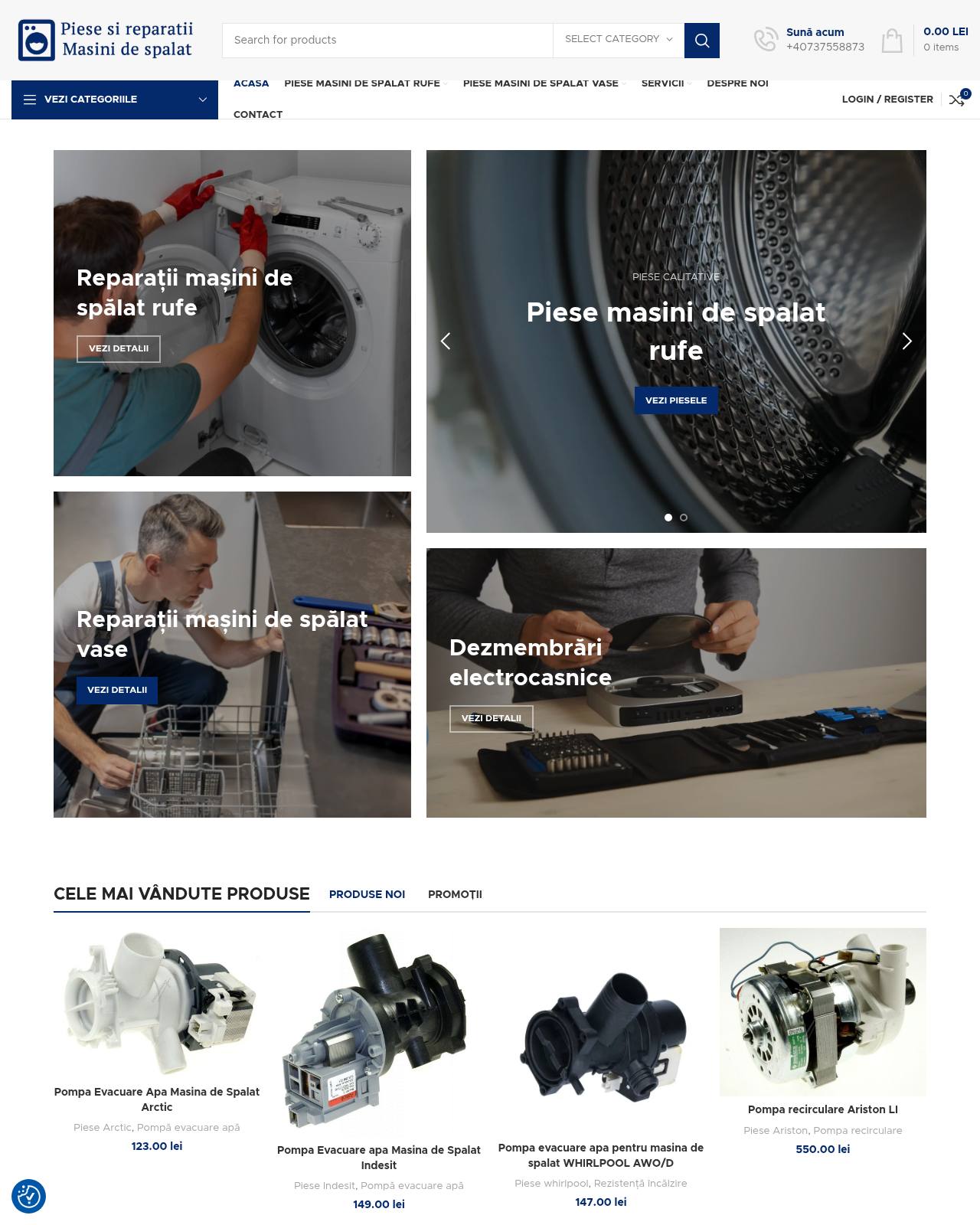 masinaspalatpiese.ro — magazin online
